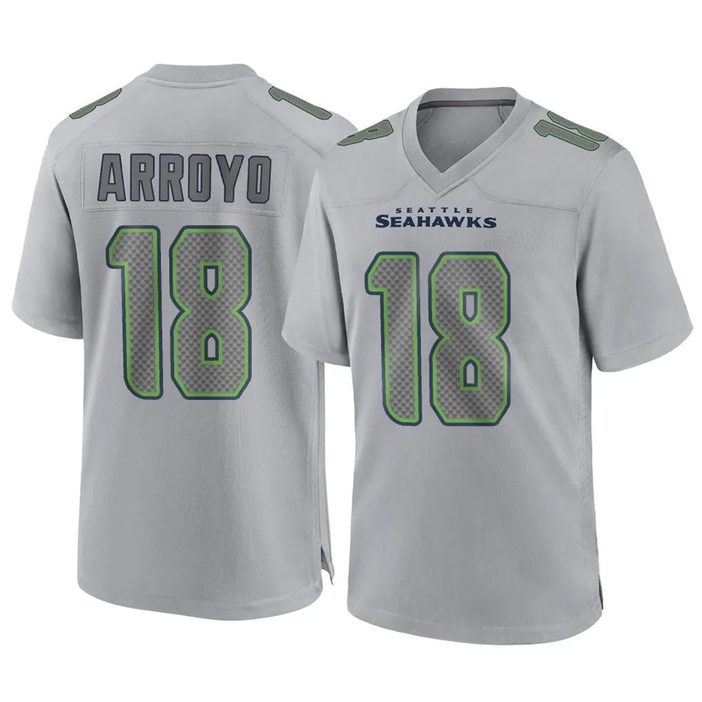 Johmsee S.Seahawks #18 Elijah Arroyo Player Gray Atmosphere Fashion Home Game Stitched Jerseys
