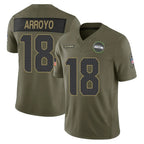 Johmsee S.Seahawks #18 Elijah Arroyo Player Olive 2025 Salute To Service Limited Home Game Stitched Jerseys