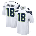 Johmsee S.Seahawks #18 Elijah Arroyo Player White Home Game Stitched Jerseys