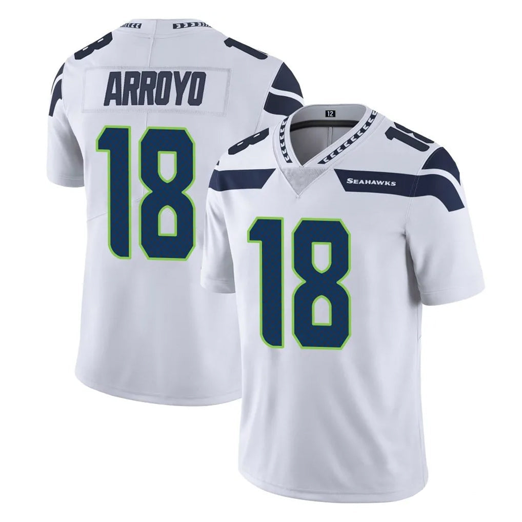 Johmsee S.Seahawks #18 Elijah Arroyo Player White Limited Vapor Untouchable Home Game Stitched Jerseys