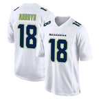 Johmsee S.Seahawks #18 Elijah Arroyo Player White Tundra Fashion Home Game Stitched Jerseys