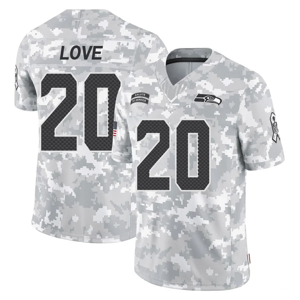 Johmsee S.Seahawks #20 Julian Love Player Arctic Camo Limited Salute To Service Home Game Stitched Jerseys