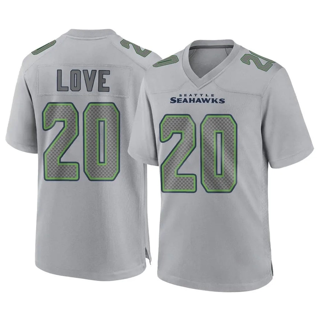 Johmsee S.Seahawks #20 Julian Love Player Gray Atmosphere Fashion Home Game Stitched Jerseys