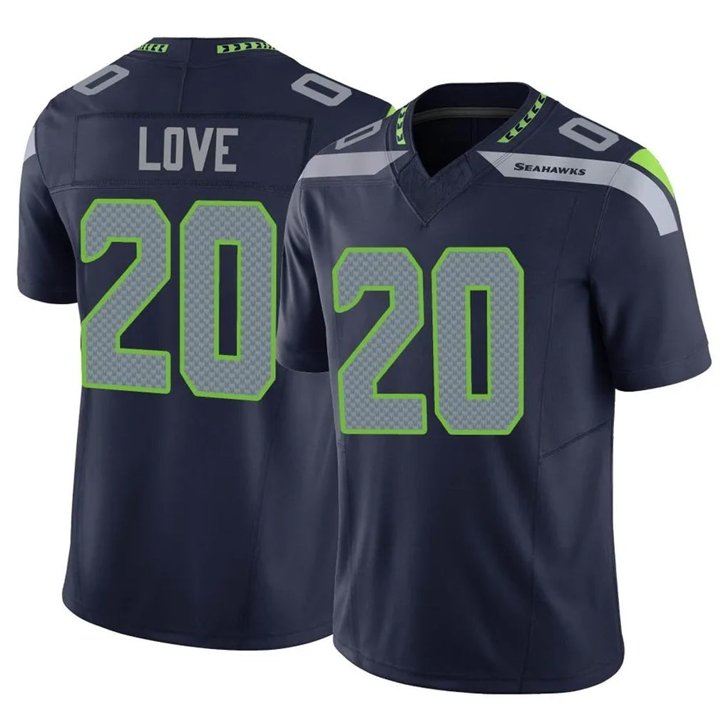 Johmsee S.Seahawks #20 Julian Love Player Navy Limited Vapor F.U.S.E. Home Game Stitched Jerseys
