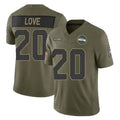 Johmsee S.Seahawks #20 Julian Love Player Olive 2025 Salute To Service Limited Home Game Stitched Jerseys