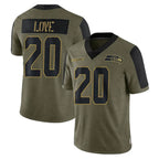 Johmsee S.Seahawks #20 Julian Love Player Olive Salute To Service Limited Game Stitched Jerseys