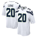 Johmsee S.Seahawks #20 Julian Love Player White Home Game Stitched Jerseys