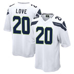 Johmsee S.Seahawks #20 Julian Love Player White Home Game Stitched Jerseys