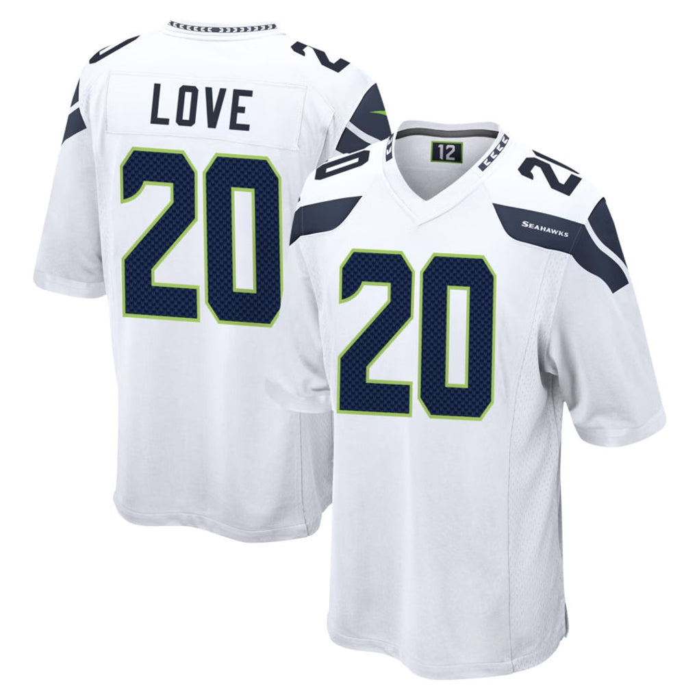 Johmsee S.Seahawks #20 Julian Love Player White Home Game Stitched Jerseys