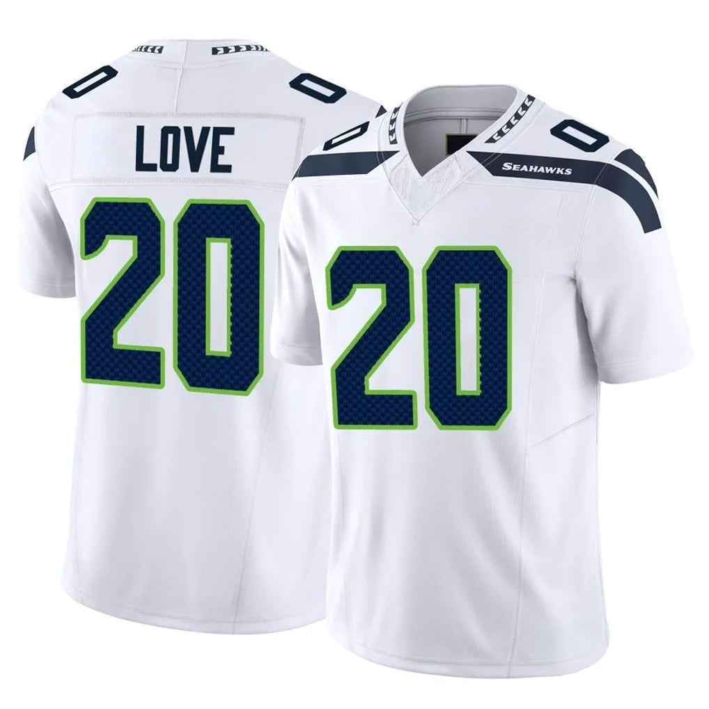 Johmsee S.Seahawks #20 Julian Love Player White Limited Vapor F.U.S.E. Home Game Stitched Jerseys