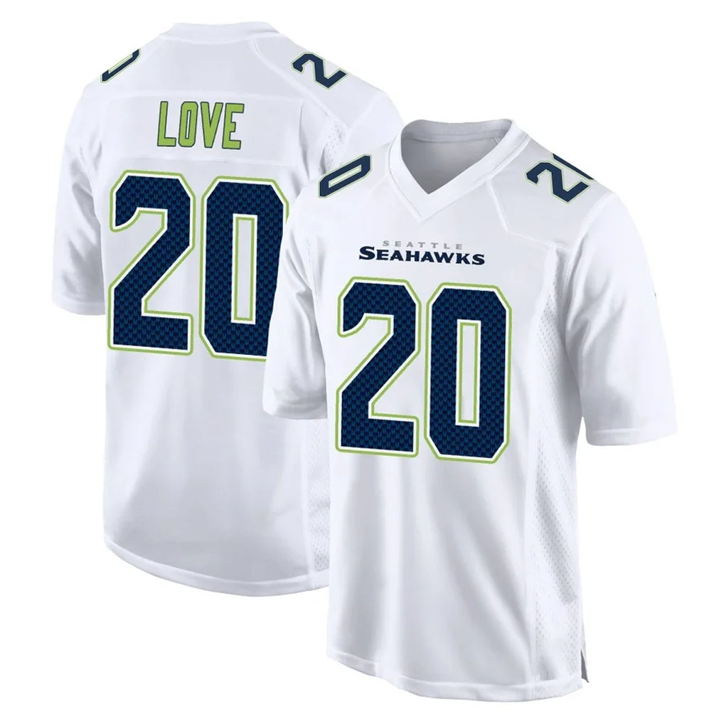 Johmsee S.Seahawks #20 Julian Love Player White Tundra Fashion Home Game Stitched Jerseys