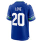 S.Seahawks #20 Julian Love Royal Throwback Player Game Stitched American Football Jerseys