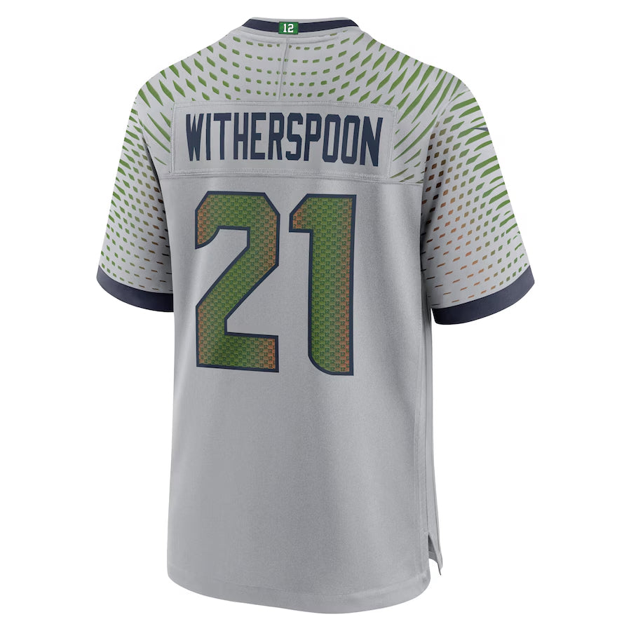 Johmsee S.Seahawks #21 Devon Witherspoon Player Gray Rivalries Collection Game Stitched Jerseys