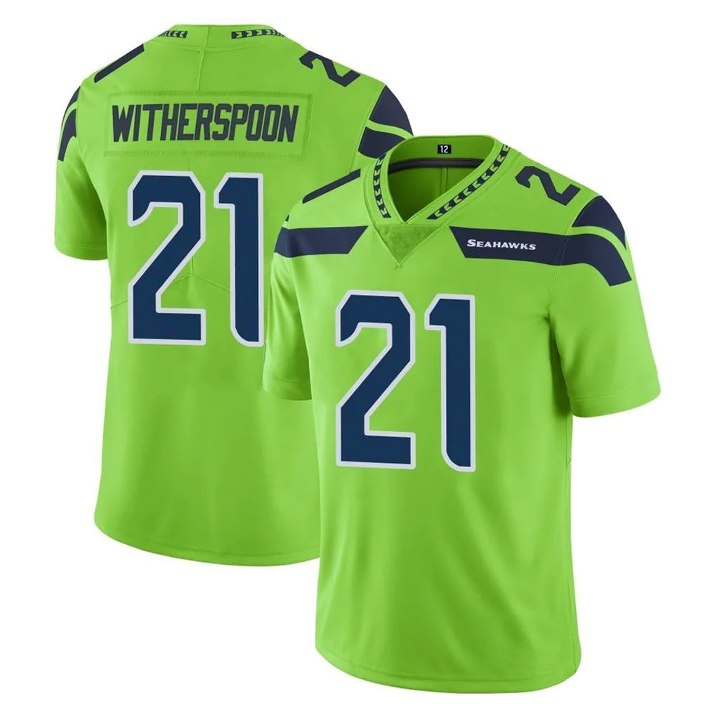 Johmsee S.Seahawks #21 Devon Witherspoon Player Green Limited Color Rush Home Game Stitched Jerseys