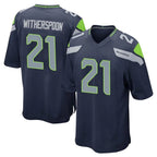 Johmsee S.Seahawks #21 Devon Witherspoon Player Navy Home Game Stitched Jerseys