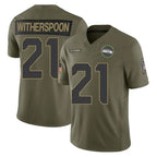 Johmsee S.Seahawks #21 Devon Witherspoon Player Olive 2025 Salute To Service Limited Home Game Stitched Jerseys