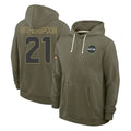 Johmsee S.Seahawks #21 Devon Witherspoon Player Olive Salute to Service Pullover Hoodies Limited Stitched Jerseys
