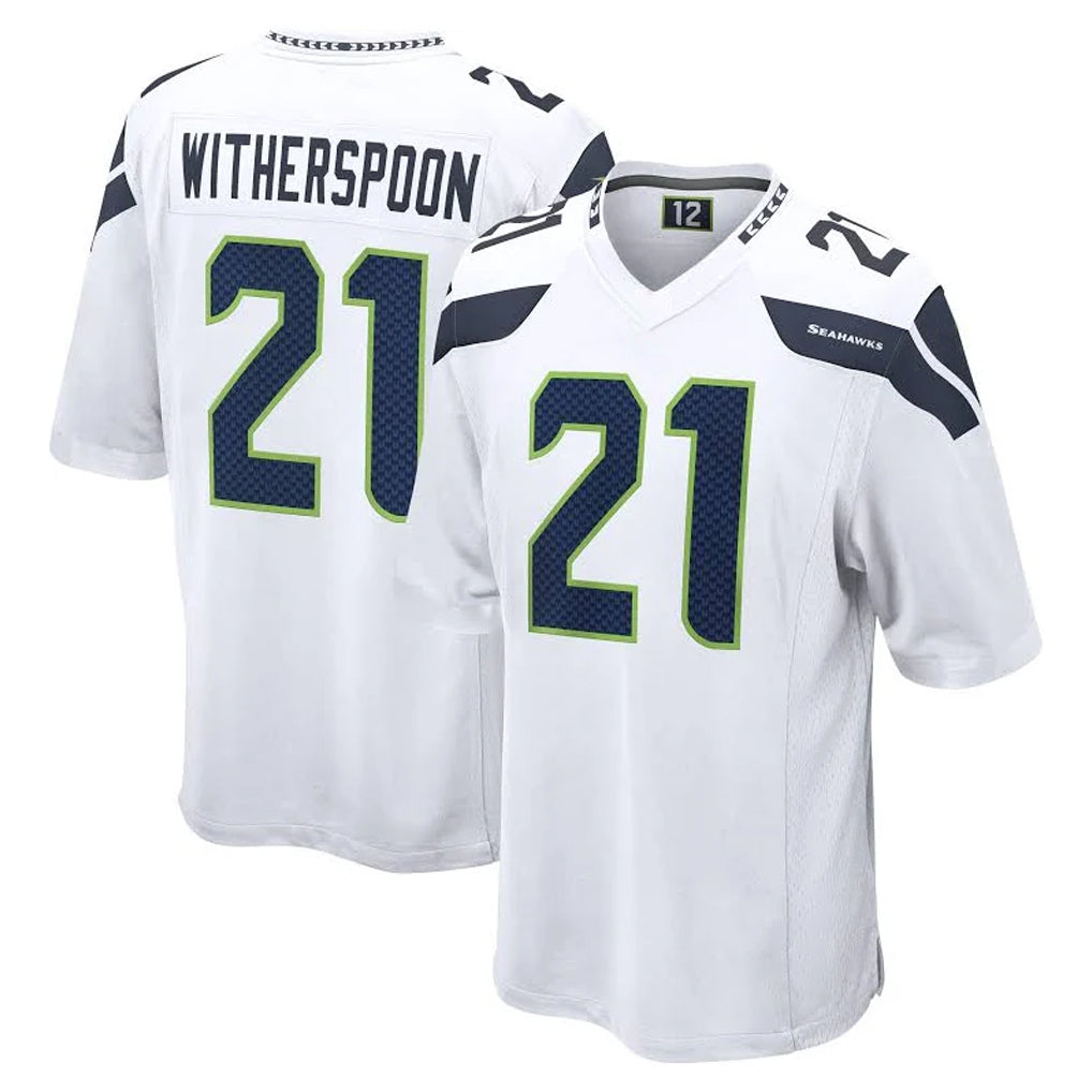 Johmsee S.Seahawks #21 Devon Witherspoon Player White Home Game Stitched Jerseys