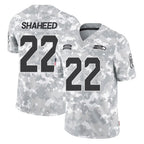 Johmsee S.Seahawks #22 Rashid Shaheed Player Arctic Camo Limited Salute To Service Home Game Stitched Jerseys