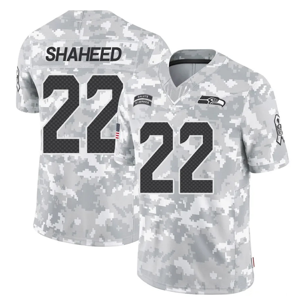 Johmsee S.Seahawks #22 Rashid Shaheed Player Arctic Camo Limited Salute To Service Home Game Stitched Jerseys