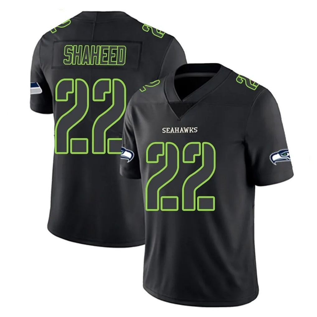 Johmsee S.Seahawks #22 Rashid Shaheed Player Black Impact Limited Home Game Stitched Jerseys