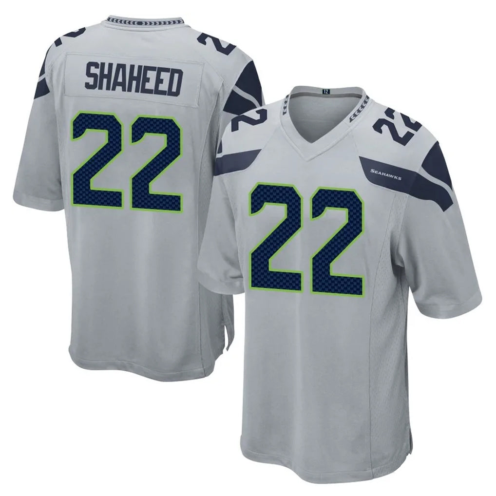 Johmsee S.Seahawks #22 Rashid Shaheed Player Gray Home Game Stitched Jerseys