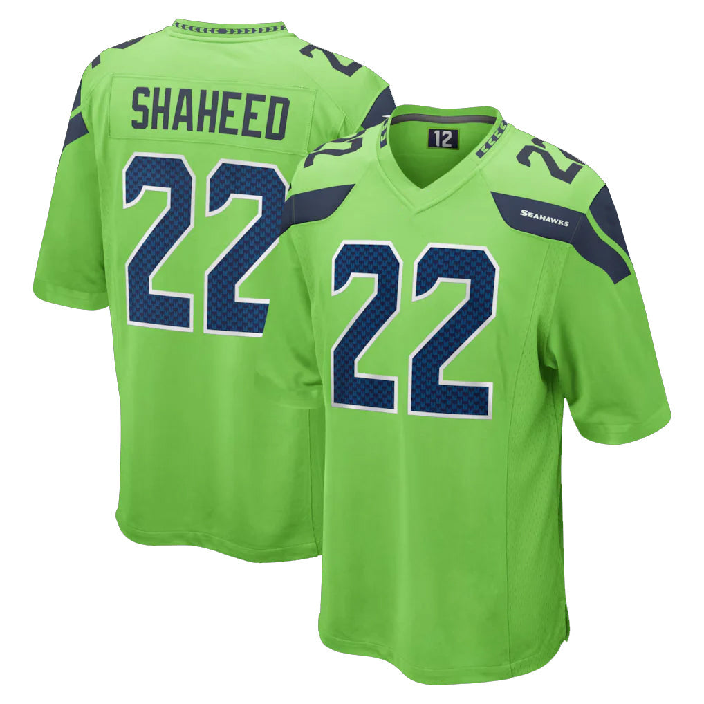 Johmsee S.Seahawks #22 Rashid Shaheed Player Green Home Game Stitched Jerseys