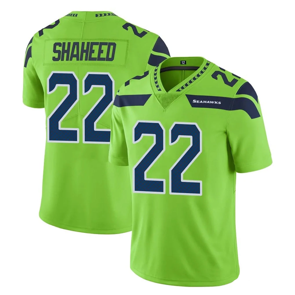 Johmsee S.Seahawks #22 Rashid Shaheed Player Green Limited Color Rush Home Game Stitched Jerseys