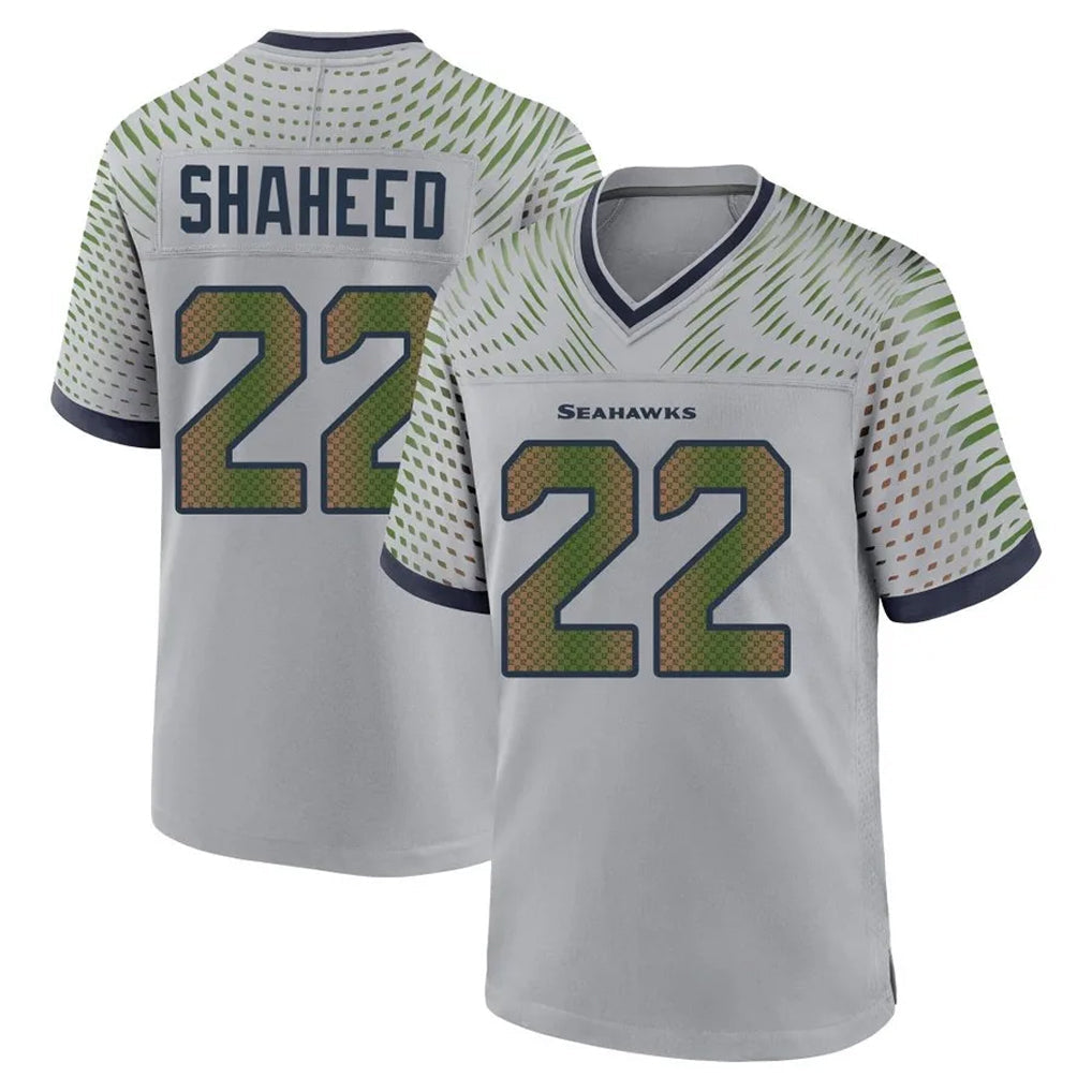 Johmsee S.Seahawks #22 Rashid Shaheed Player Grey 2025 Rivalries Collection Home Game Stitched Jerseys