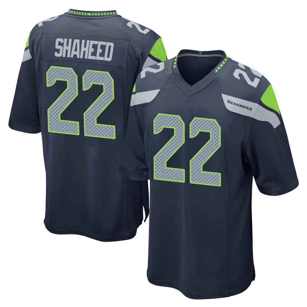 Johmsee S.Seahawks #22 Rashid Shaheed Player Navy Home Game Stitched Jerseys