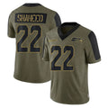Johmsee S.Seahawks #22 Rashid Shaheed Player Olive Salute To Service Limited Game Stitched Jerseys