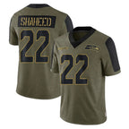 Johmsee S.Seahawks #22 Rashid Shaheed Player Olive Salute To Service Limited Game Stitched Jerseys