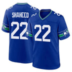 Johmsee S.Seahawks #22 Rashid Shaheed Player Royal Throwback Home Game Stitched Jerseys