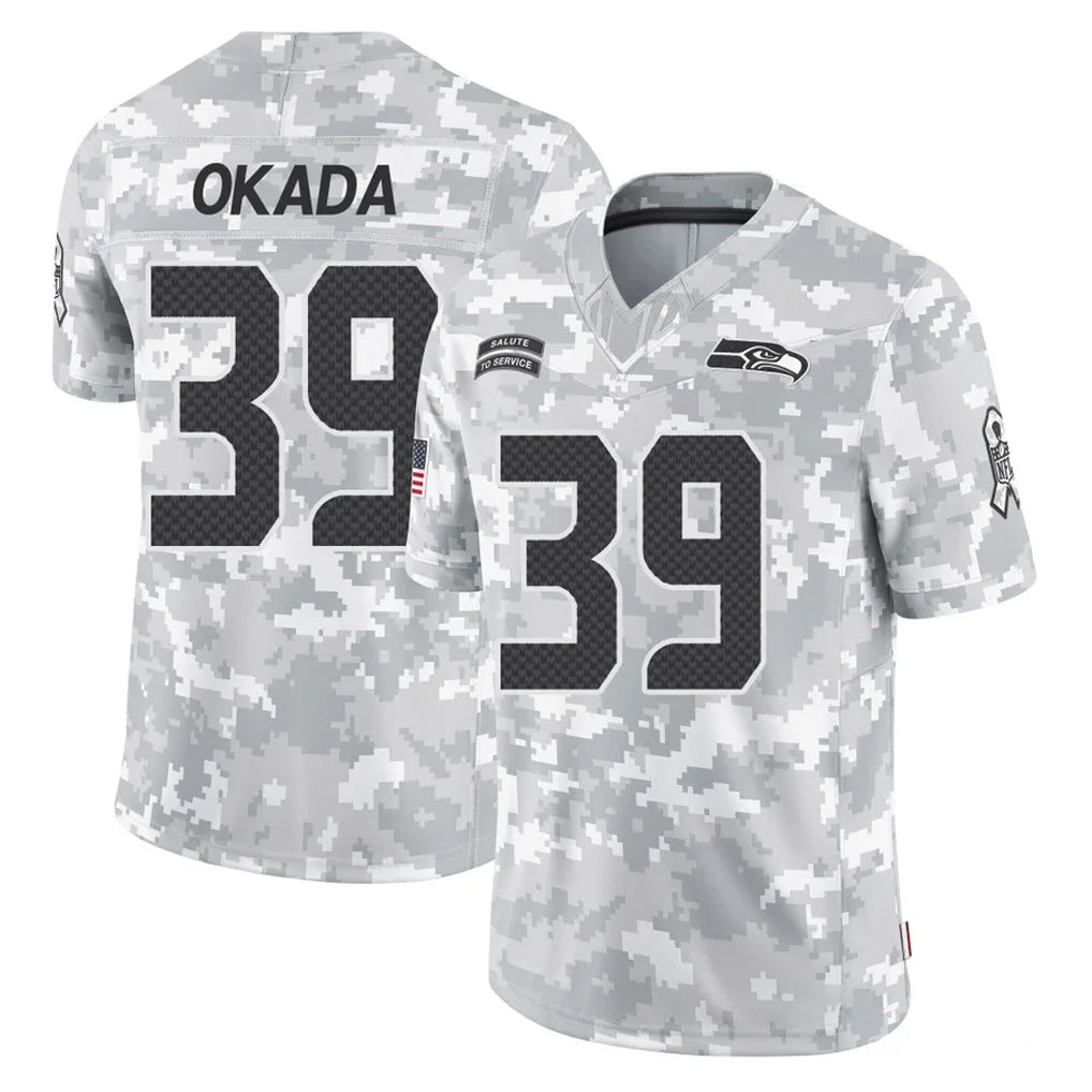 Johmsee S.Seahawks #39 Ty Okada Player Arctic Camo Limited Salute To Service Home Game Stitched Jerseys