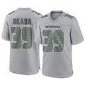 Johmsee S.Seahawks #39 Ty Okada Player Gray Atmosphere Fashion Home Game Stitched Jerseys