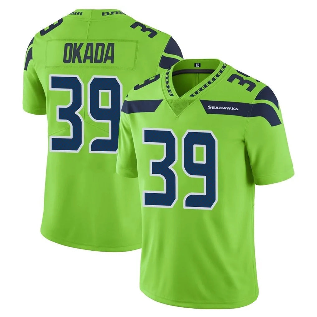 Johmsee S.Seahawks #39 Ty Okada Player Green Limited Color Rush Home Game Stitched Jerseys