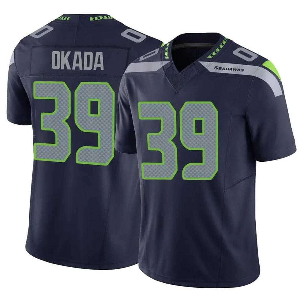 Johmsee S.Seahawks #39 Ty Okada Player Navy Limited Vapor F.U.S.E. Home Game Stitched Jerseys