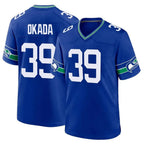 Johmsee S.Seahawks #39 Ty Okada Player Royal Throwback Home Game Stitched Jerseys