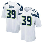 Johmsee S.Seahawks #39 Ty Okada Player White Home Game Stitched Jerseys