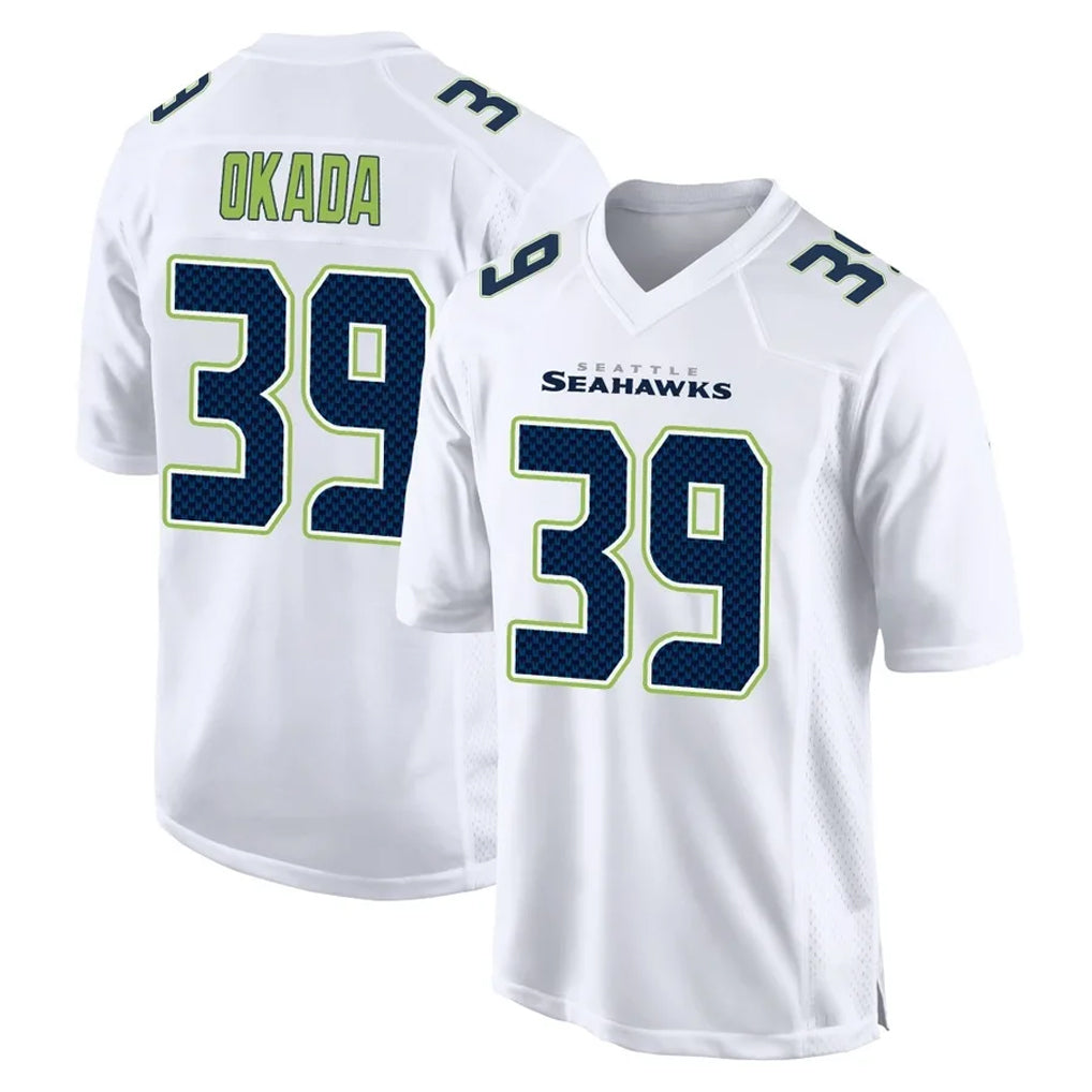 Johmsee S.Seahawks #39 Ty Okada Player White Tundra Fashion Home Game Stitched Jerseys