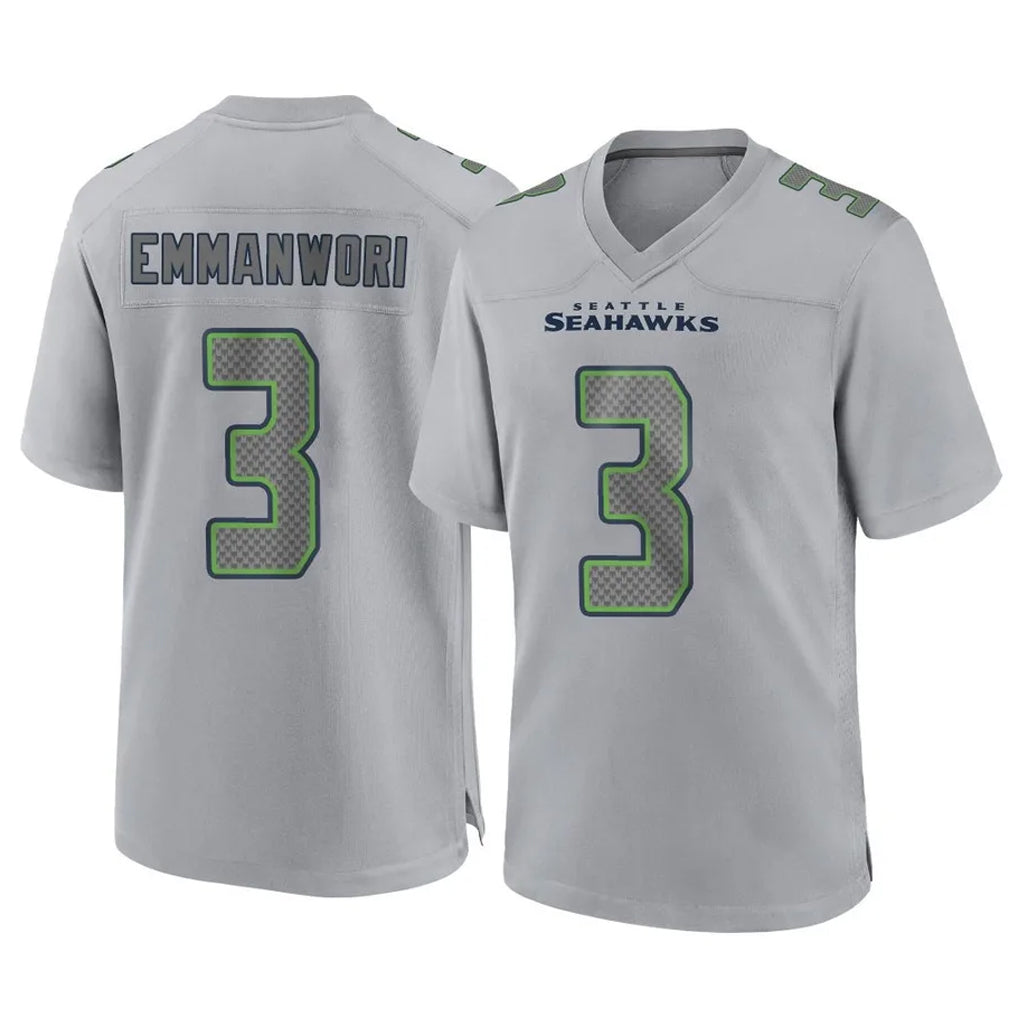 Johmsee S.Seahawks #3 Nick Emmanwori Player Gray Atmosphere Fashion Home Game Stitched Jerseys
