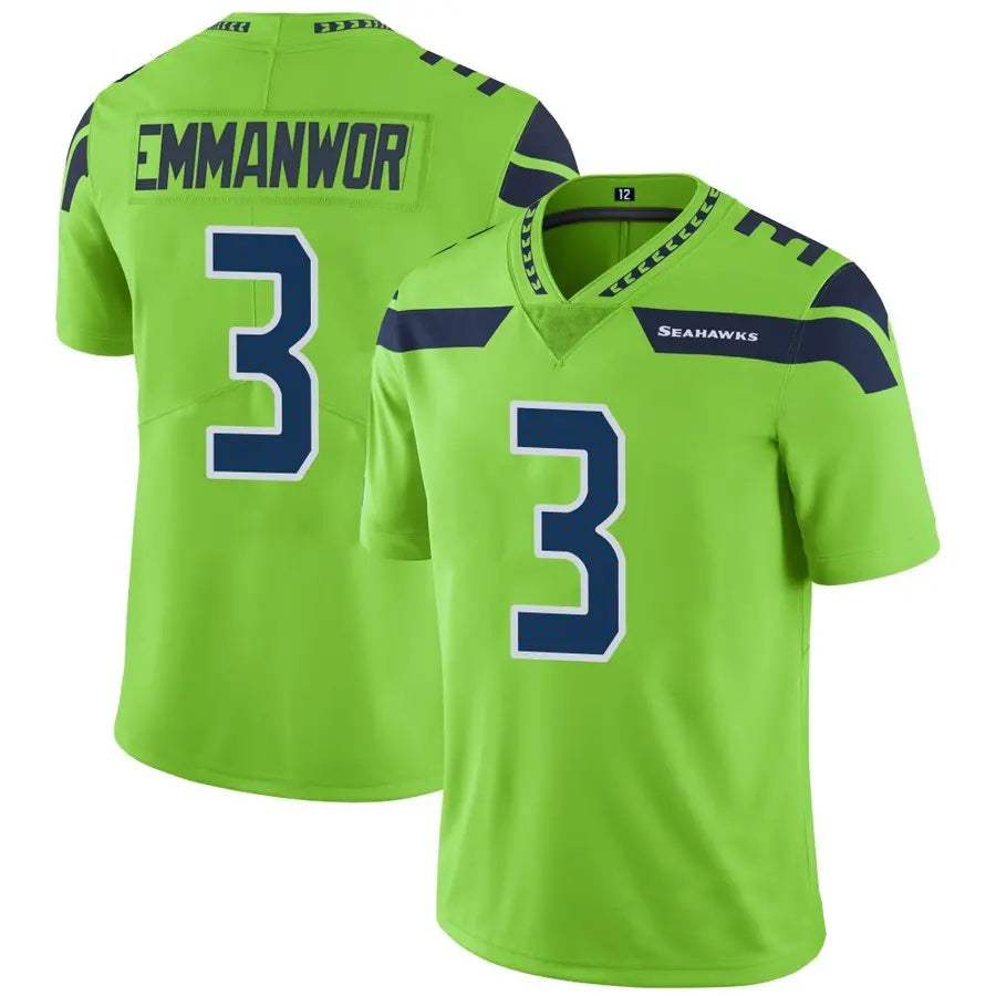 Johmsee S.Seahawks #3 Nick Emmanwori Player Green Vapor Limited Football Jerseys