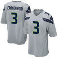 Johmsee S.Seahawks #3 Nick Emmanwori Player Grey Game Football Jerseys