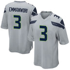 Johmsee S.Seahawks #3 Nick Emmanwori Player Grey Game Football Jerseys