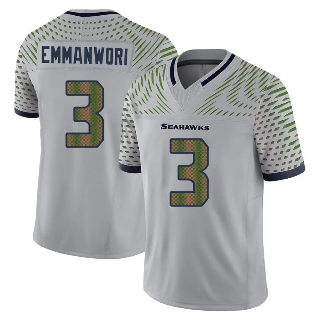 Johmsee S.Seahawks #3 Nick Emmanwori Player Grey Limited 2025 Rivalries Collection Home Game Stitched Jerseys