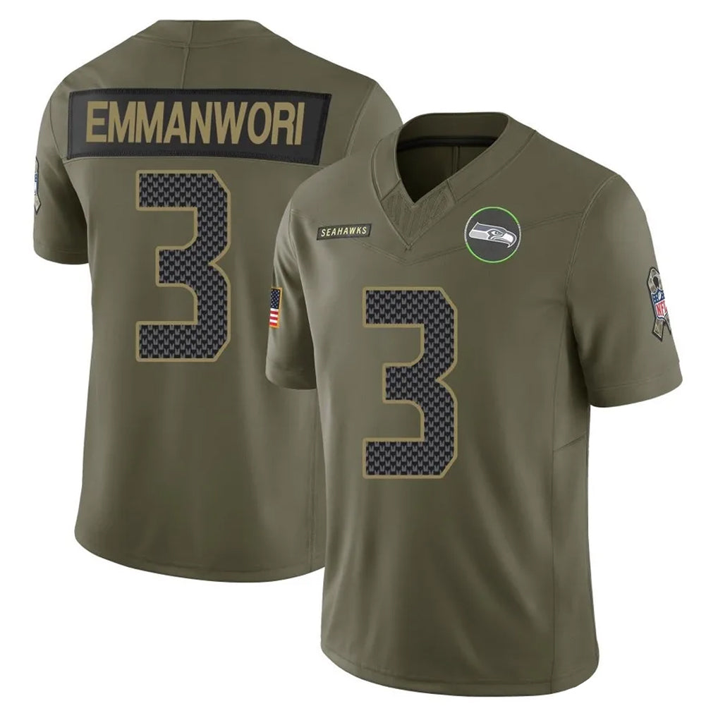 Johmsee S.Seahawks #3 Nick Emmanwori Player Olive 2025 Salute To Service Limited Home Game Stitched Jerseys