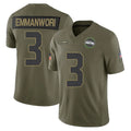 Johmsee S.Seahawks #3 Nick Emmanwori Player Olive 2025 Salute To Service Limited Home Game Stitched Jerseys