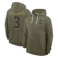 Johmsee S.Seahawks #3 Nick Emmanwori Player Olive Salute to Service Pullover Hoodies Limited Stitched Jerseys