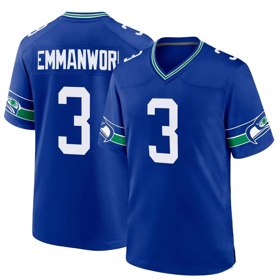 Johmsee S.Seahawks #3 Nick Emmanwori Player Royal Game Stitched Jerseys