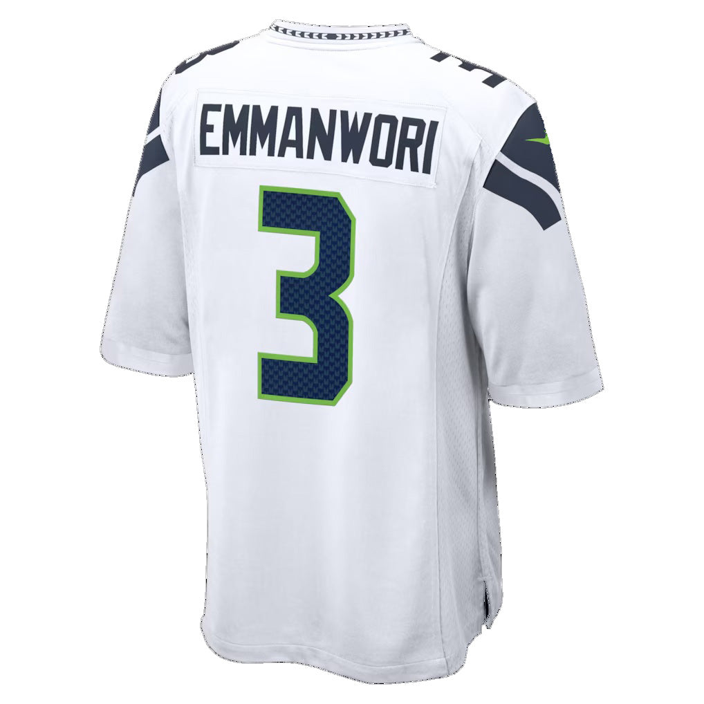Johmsee S.Seahawks #3 Nick Emmanwori Player White Home Game Football Jerseys
